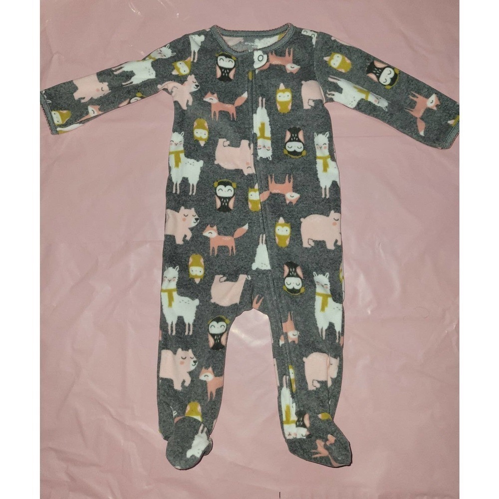 6-9 month girl fleece pajamas